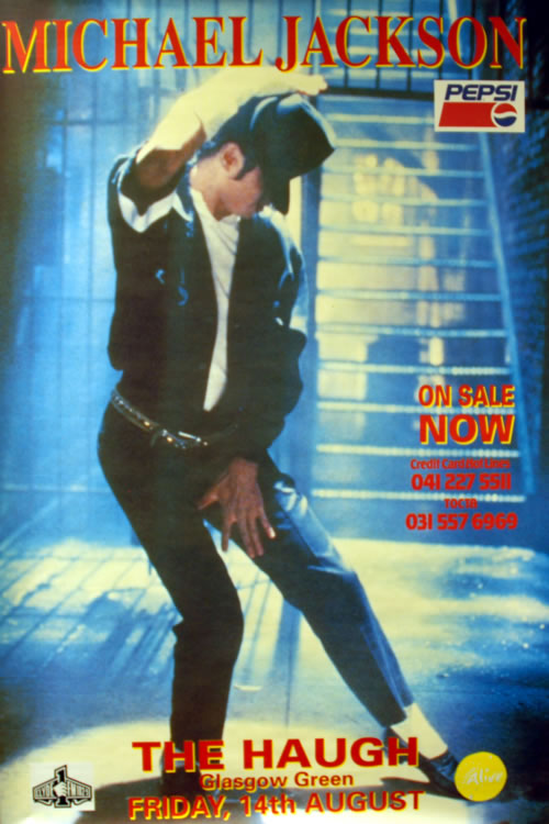 マイケルジャクソン　DANGEROUSツアー販促ポスター Michael Jackson 24 x 36 1993 Bangkok Dangerous Tour
